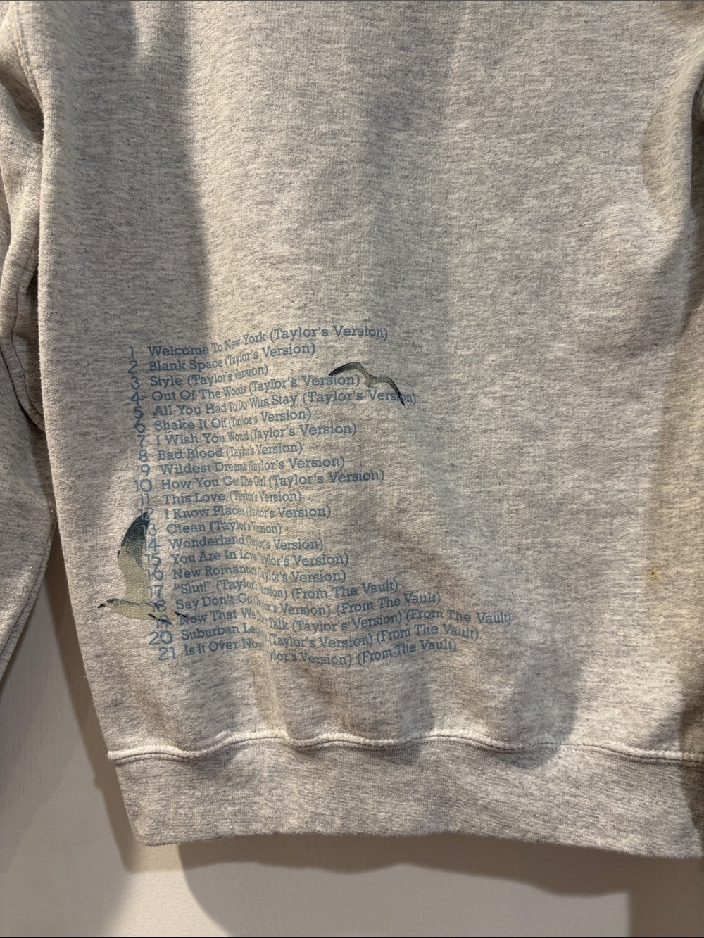Taylor Swift 1989 Taylor’s Version Official Merch Graphic Crewneck Light Gray XS - Picture 11 of 14